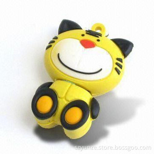 Tiger-shaped PVC USB Flash Drive